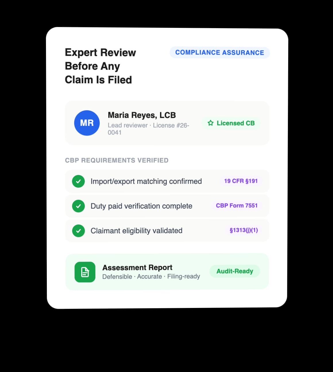 Expert Review Before Any Claim Is Filed