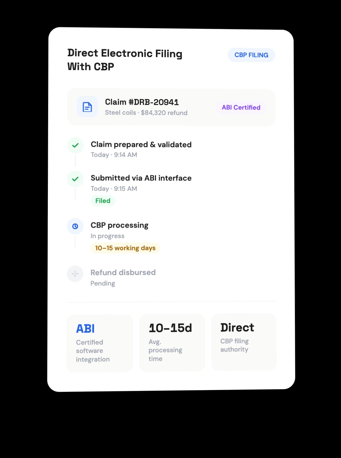 Direct Electronic Filing With CBP